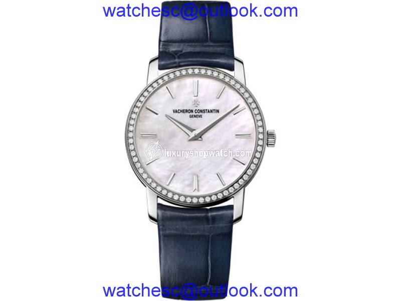 Vacheron Constantin Traditionnelle 25558/000G-B157 18K White Gold with Mother Of Pearl Dial 30mm Womens Watch Vacheron Constantin