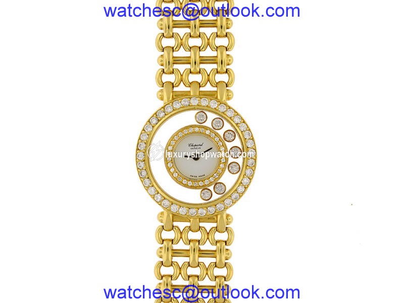 Chopard 'Happy Diamonds' Women's 18K Yellow Gold With Diamonds Watch Chopard