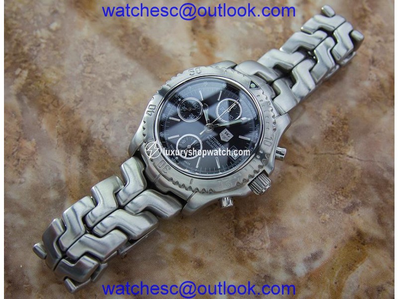 Tag Heuer Large Swiss Made Chronograph Automatic Stainless Steel Mens Watch Tag Heuer