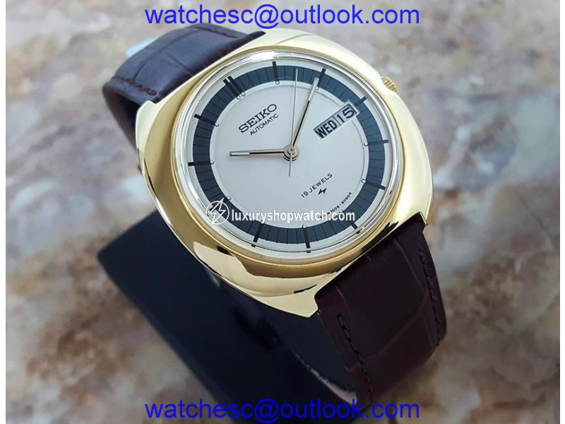 Seiko 7006 8029 Gold Plated Japanese Automatic Vintage 1970s Watch Seiko