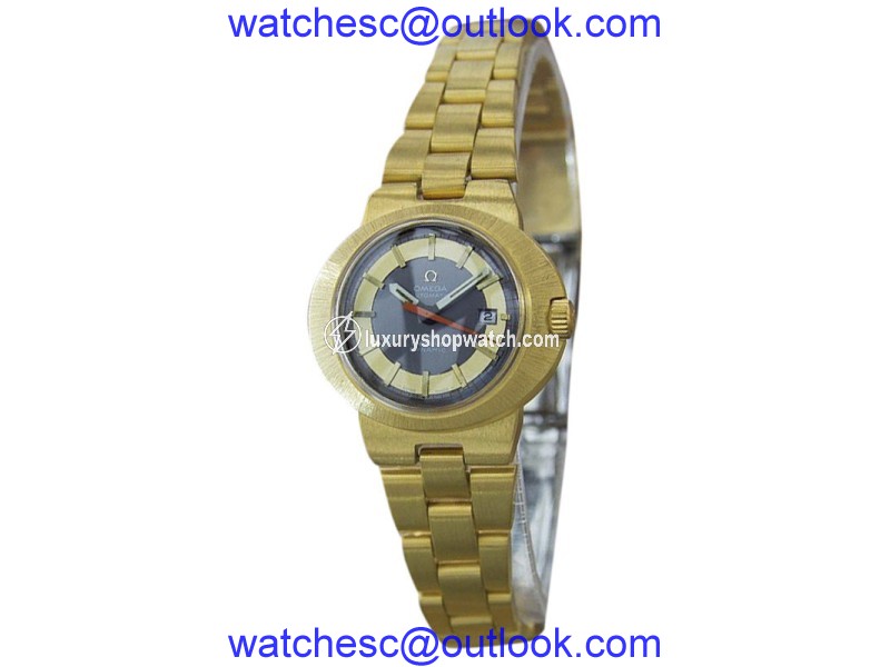 Omega Dynamic Gold Plated Stainless Steel Vintage 1960s 30mm Watch Omega