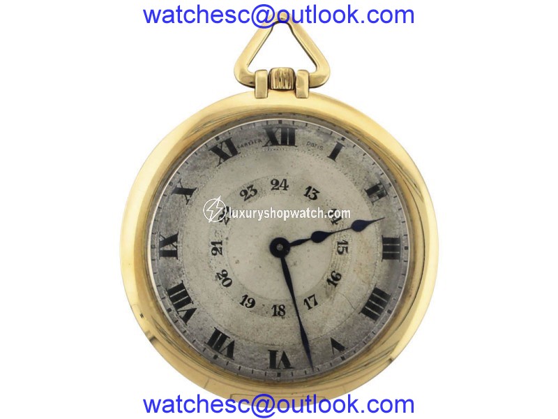 Cartier 18K Yellow Gold Vintage 44mm Unisex Pocket Watch Cartier