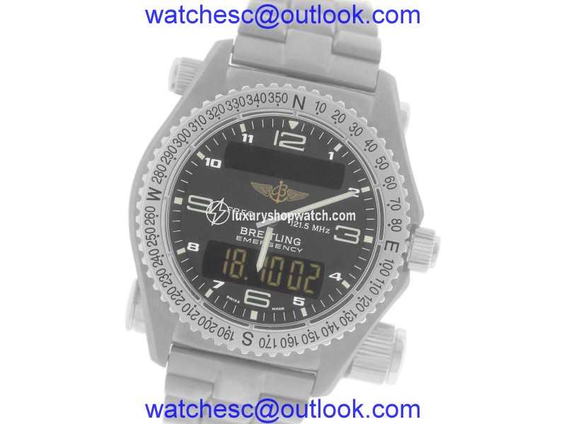 Breitling Emergency Mission E56121 E56121.1 Titanium Gray 43mm Watch Breitling