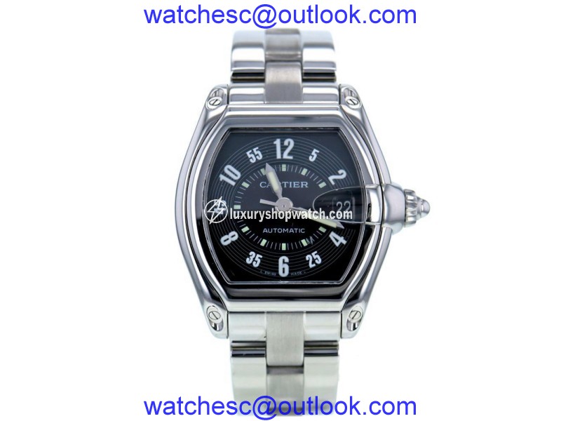 Cartier Roadster 2510 Stainless Steel Black Dial Quartz 36mm Men's Watch Cartier