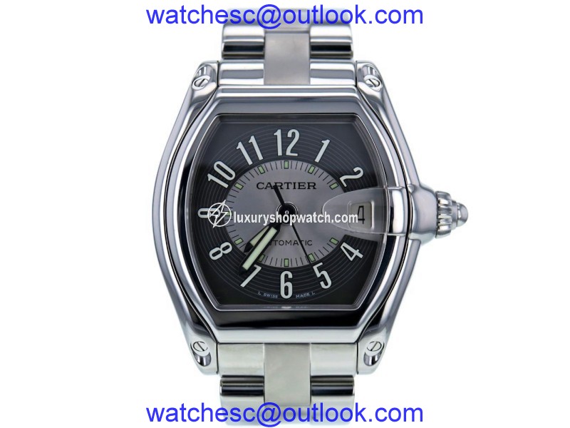 Cartier Roadster 2501 Stainless Steel Grey Dial 38mm Men's Watch Cartier