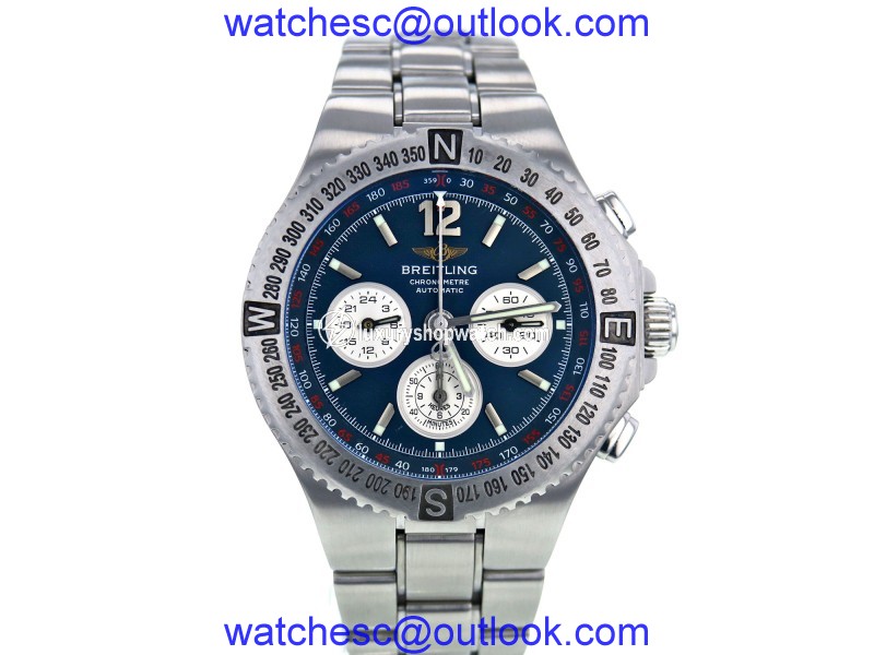 Breitling Hercules 39362 Stainless Steel Blue Dial Automatic 45mm Mens Watch 2004 Breitling