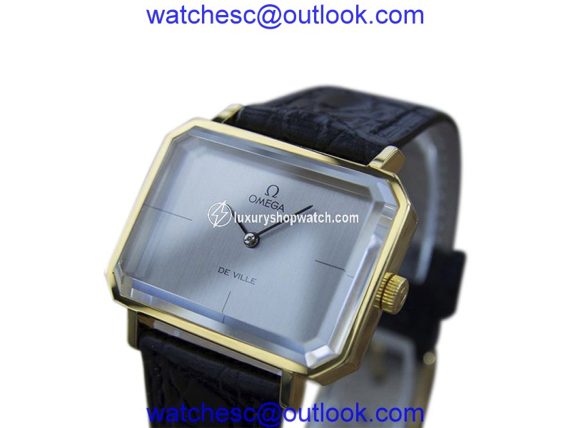 Omega DeVille MX22 Stainless Steel & Gold Plated with Gray Dial Vintage 32mm Mens Watch Omega
