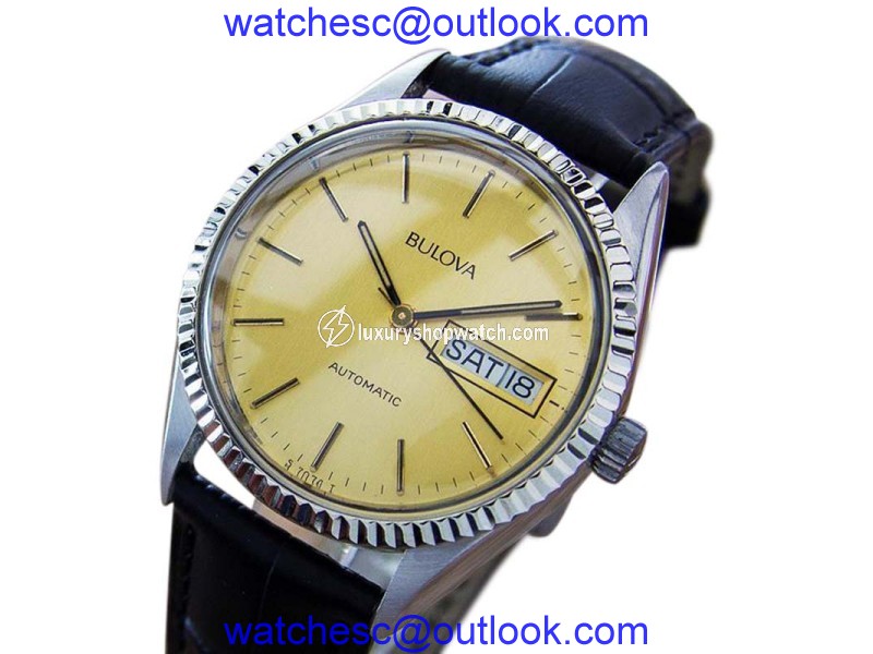 Bulova P1 Stainless Steel Vintage 36mm Mens Watch Bulova