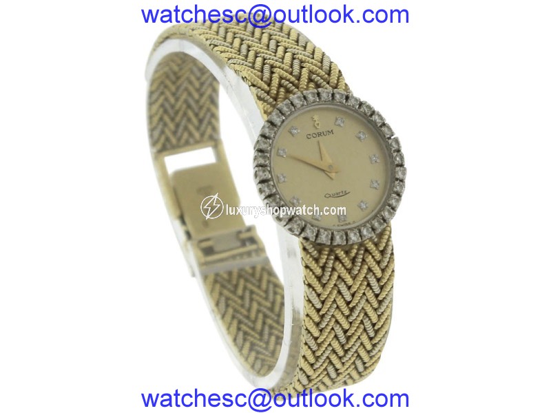 Corum 18K Yellow Gold Quartz Vintage 21mm Womens Watch omega