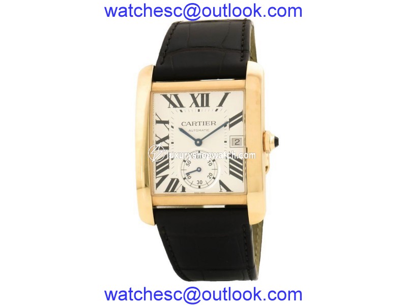 Cartier Tank MC W5330001 18K Rose Gold Automatic 34mm Mens Watch Cartier