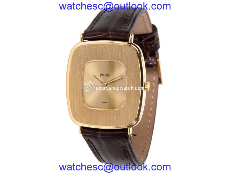 Piaget Dress 99121 18K Yellow Gold & Leather Manual 29mm Unisex Watch Piaget