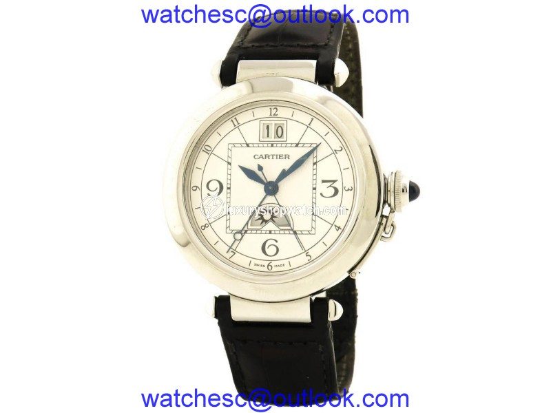 Cartier Pasha W3109255 Stainless Steel & Leather Automatic 42mm Men's Watch Cartier