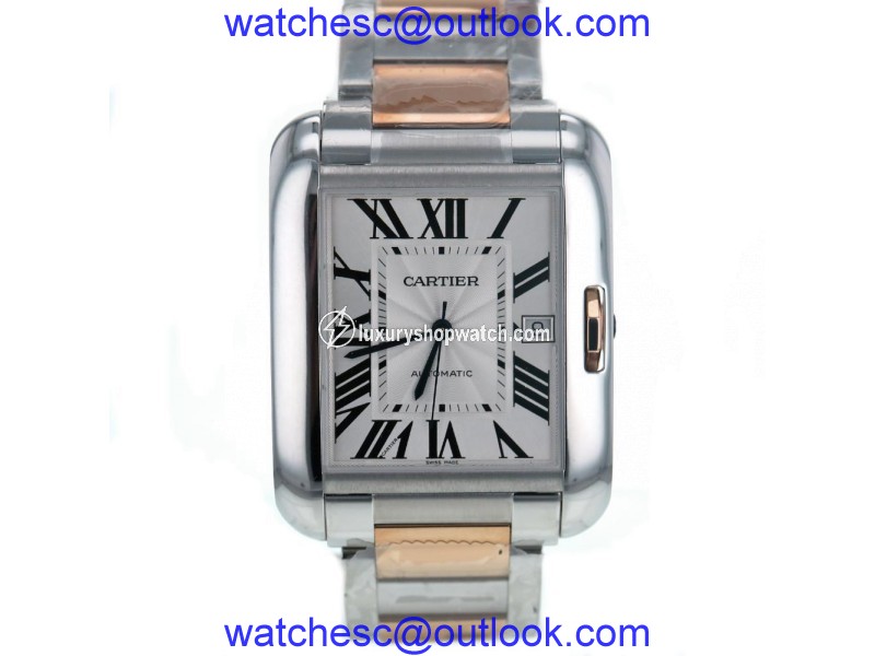 Cartier Tank Anglaise XL W5310006 Stainless Steel & Gold Automatic 47mm Men's Watch Cartier
