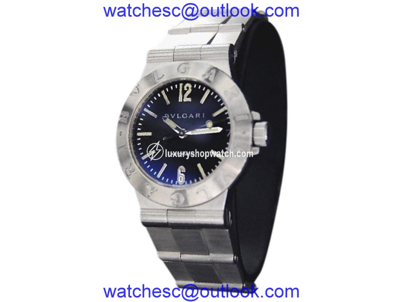 Bulgari Stainless Steel Black Dial Automatic 28mm Womens Watch 2008 Bulgari