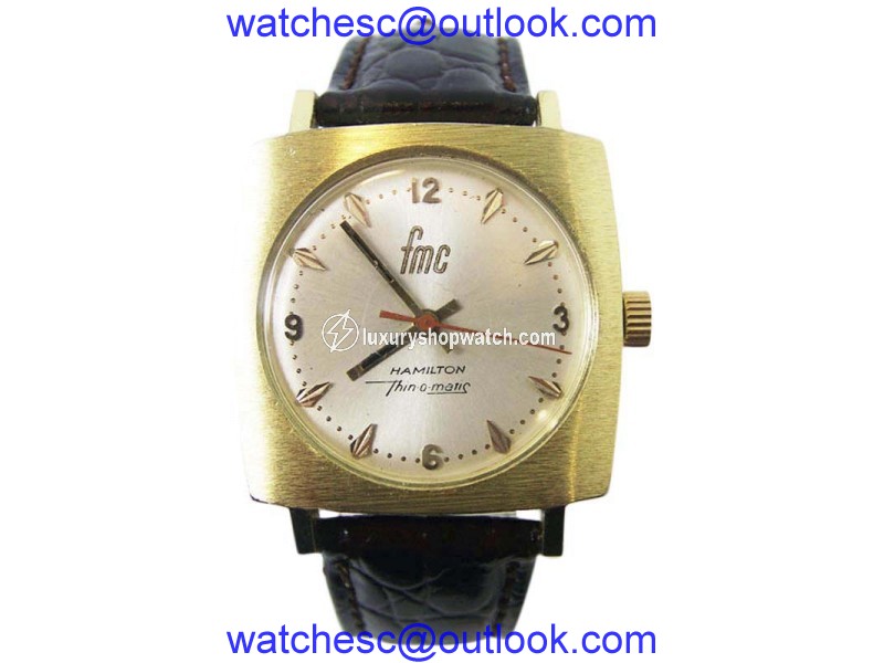 Hamilton Thin-o-Matic Yellow Gold 33.3 mm Mens Watch C.1970s Hamilton
