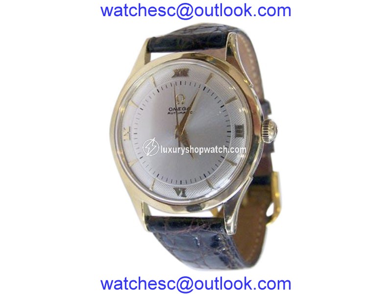 Omega 2584 18K Yellow Gold / Leather Automatic Vintage 35mm Mens Watch Omega
