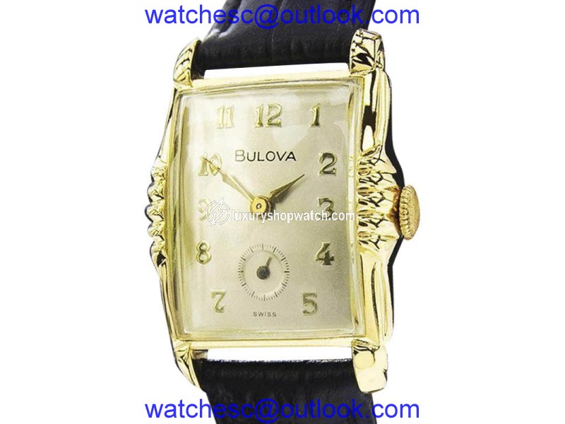 Bulova Gold Plated Manual 35mm Mens Dress Watch Bulova