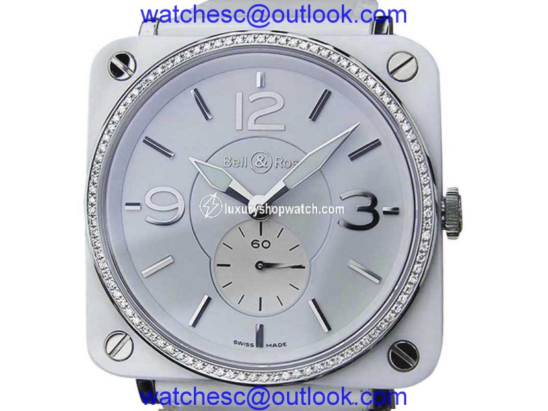 Bell & Ross Ceramic Diamond Quartz 39mm Luxury Dress Womens Watch 2010 Bell & Ross