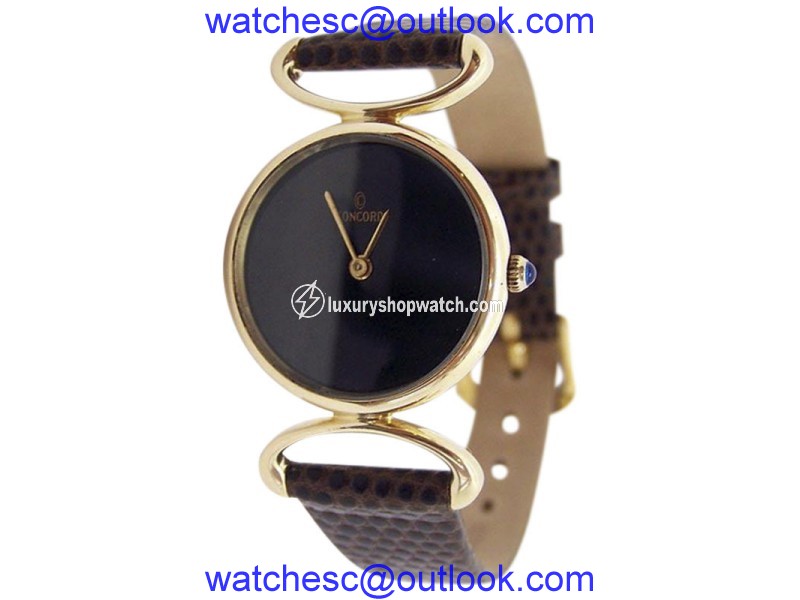 Concord 14K Yellow Gold / Leather Vintage 24.5mm Womens Watch Concord