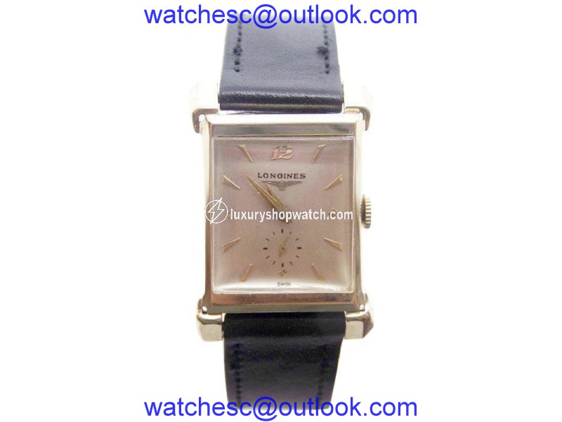 Longines 14K Yellow Gold Hand Winding Vintage 22.5mm Mens Watch Longines