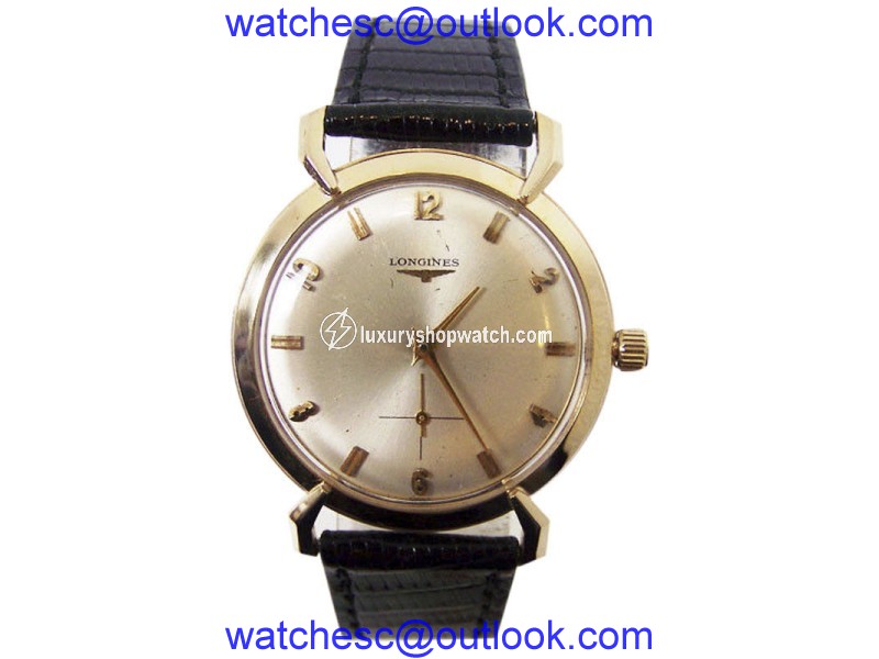 Longines 14K Yellow Gold Winding Vintage 34.5mm Mens Watch Longines