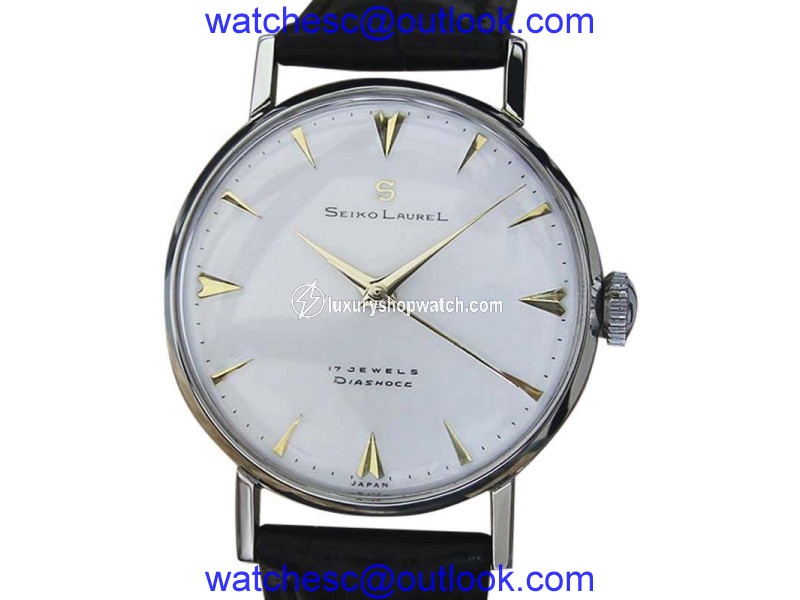 Seiko Laurel Stainless Steel Manual 33mm Mens Watch 1960s Seiko Laurel
