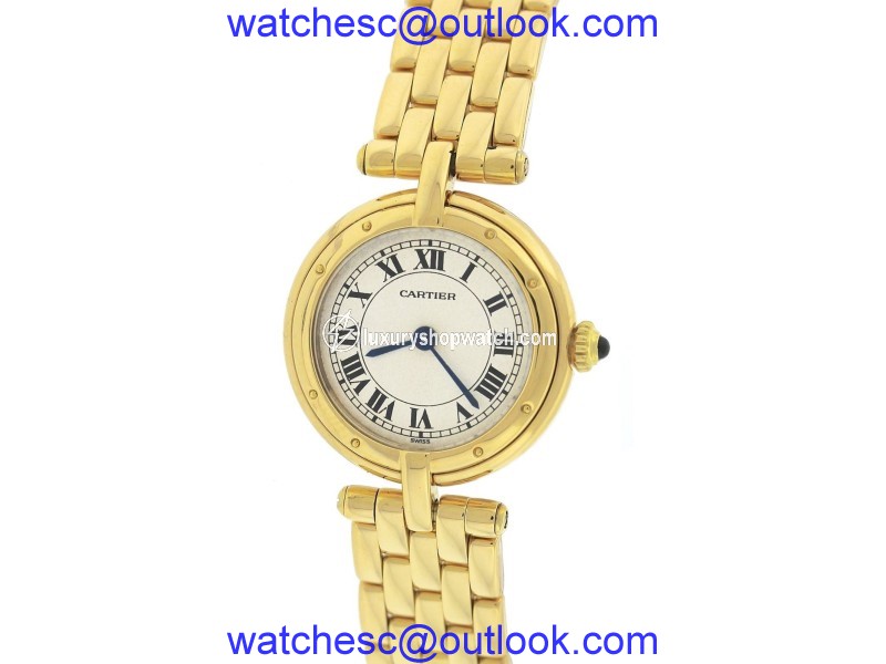 Cartier Cougar Panthere Vendome 18K Yellow Gold Quartz 23mm Womens Watch Cartier