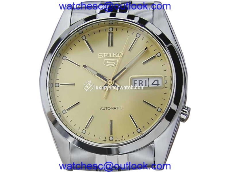 Seiko 5 7S26 Stainless Steel Silver Dial Automatic Vintage 36mm Mens Watch 1970 Seiko