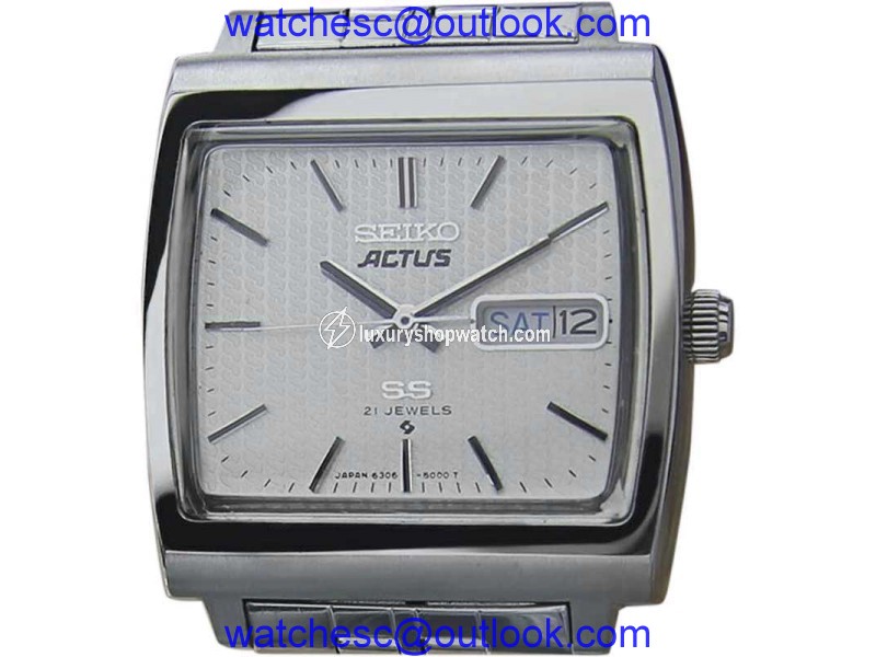 Seiko Actus Stainless Steel Automatic 34mm Mens Watch Seiko