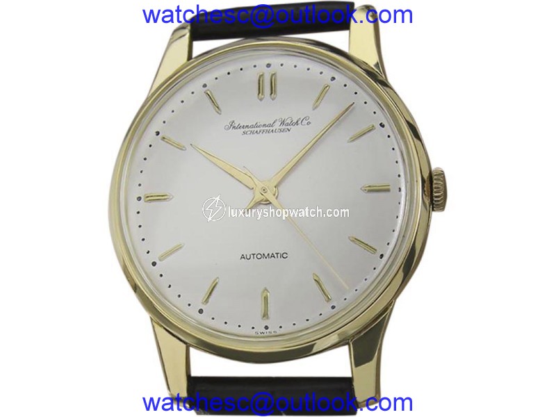 IWC Schaffhausen Calibre 852 18K Gold & Leather Automatic 35mm Mens Watch 1960's IWC