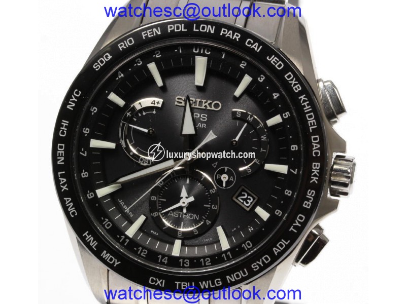 Seiko Astron SBXB077 Stainless Steel Quartz 46mm Mens Watch Seiko