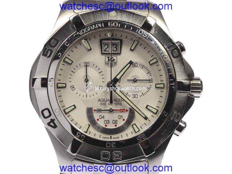 Tag Heuer Aquaracer CAF101B Stainless Steel Quartz 43mm Mens Watch Tag Heuer
