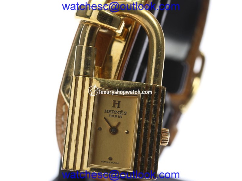 Hermes Stainless Steel & Leather Quartz 20mm Womens Watch Hermes