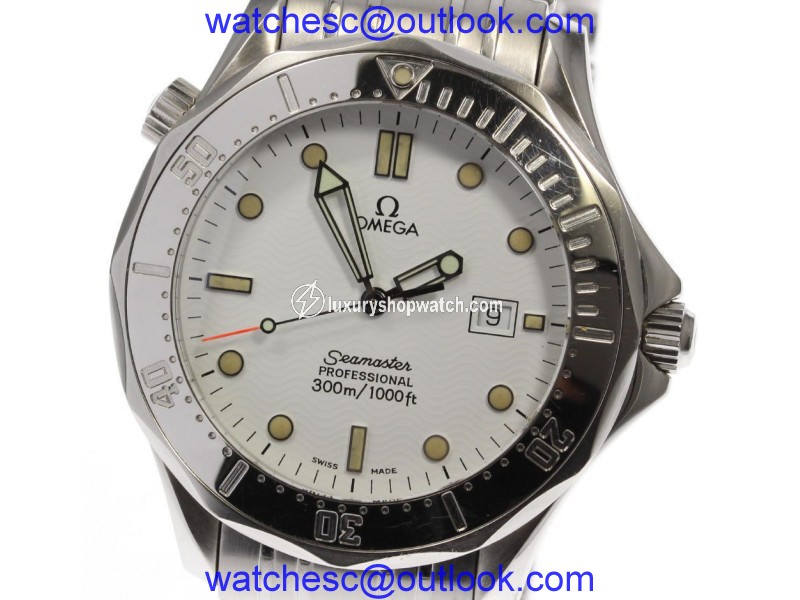 Omega Seamaster 2542.20 Stainless Steel with White Dial Quartz 41mm Mens Watch Omega