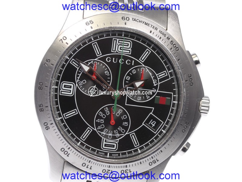 Gucci Timeless 126.2 G Stainless Steel with Black Dial Quartz 46mm Mens Watch Gucci