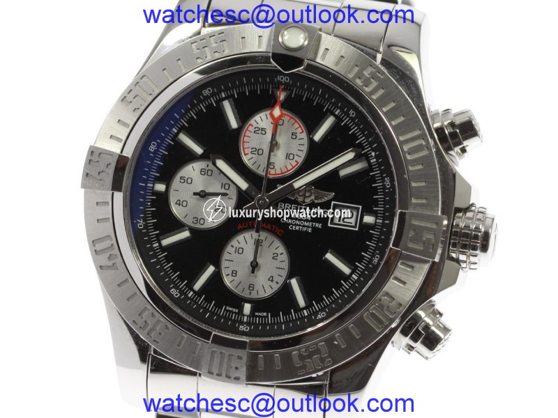 Breitling Super Avenger II A13371 Stainless Steel Automatic 50mm Mens Watch Breitling