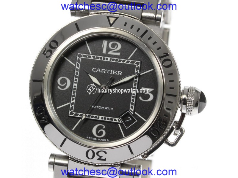 Cartier Pasha Sea-Timer W31077M7 Stainless Steel Automatic 40mm Mens Watch Cartier