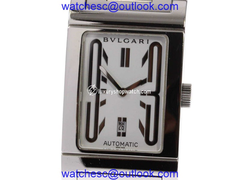 Bulgari Rettangolo RT45S Stainless Steel Automatic 26mm Mens Watch Bulgari