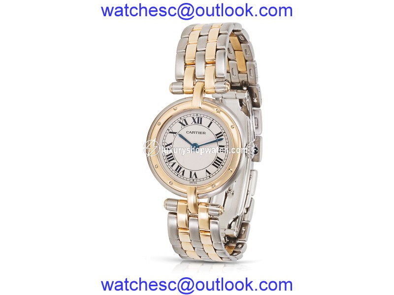 Cartier Panthere VLC 1057920 Stainless Steel & 18K Yellow Gold 23mm Womens Watch Cartier