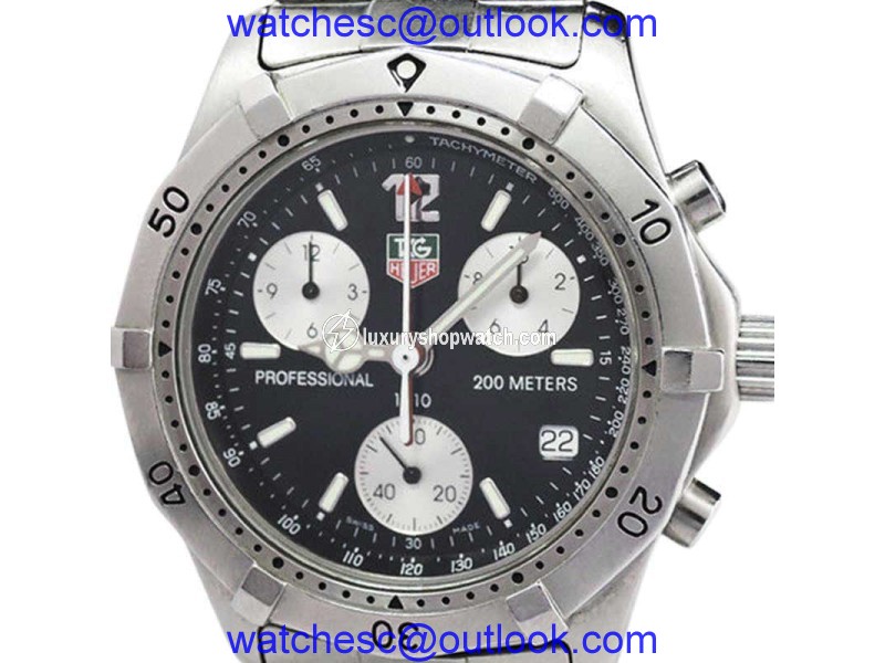 Tag Heuer Professional 200m CK1110 Stainless Steel with Black Dial Quartz 38mm Mens Watch Tag Heuer