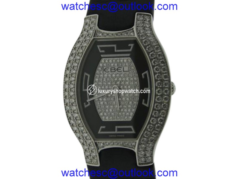 Ebel Beluga Tonneau White Gold Diamond Womens Watch Ebel