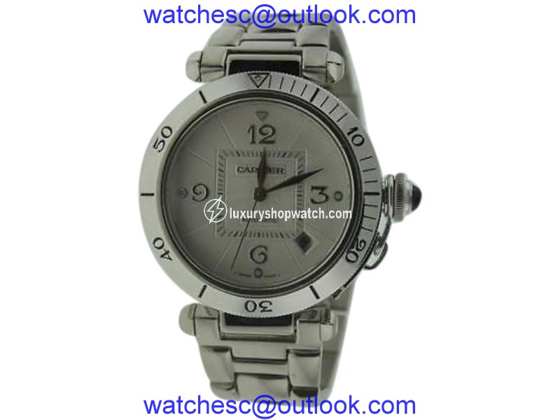 Cartier Pasha 18K White Gold Automatic Men's Watch 38mm Cartier