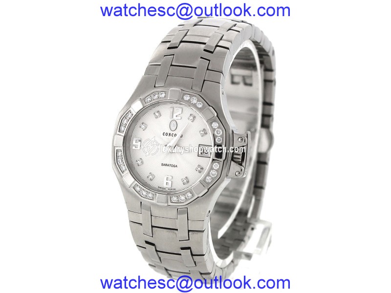 Concord 14.36.1840 Saratoga Stainless Steel Diamond Date Lovley Ladies Watch Concord