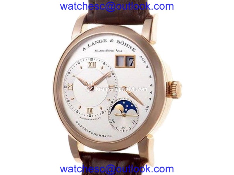 A. Lange & Sohne Grande Lange1 Moonphase YG Brown Leather Strap Mens Watch A. Lange & S?hne