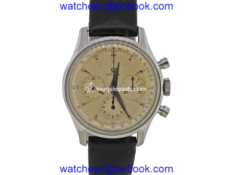 Omega 2451-7 Stainless Steel Hand Wind Chronograph 35mm Vintage C1950 Watch Omega
