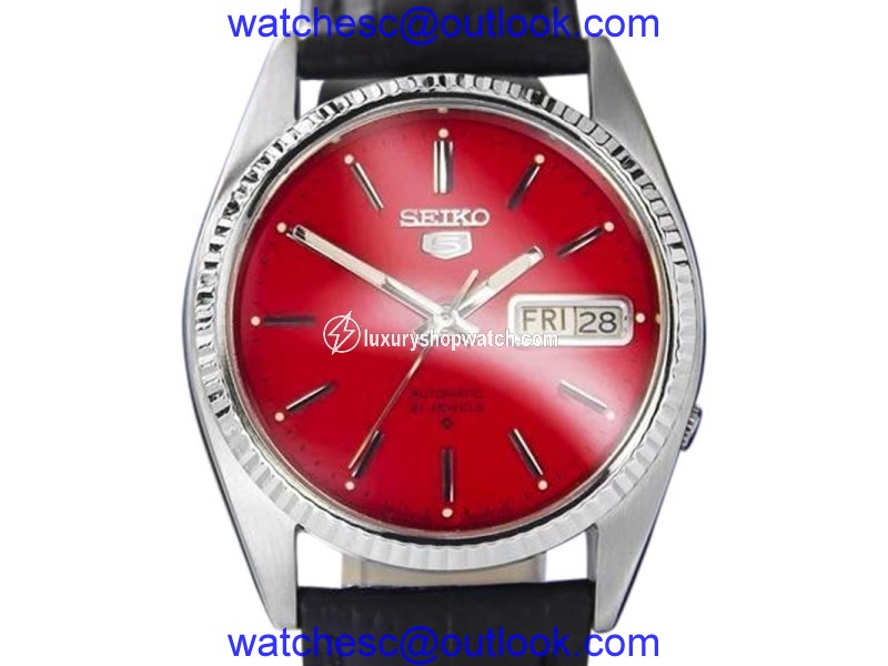 Seiko 5 Day Date 21J Automatic Vintage Mens Watch c1970s 36mm Seiko 5