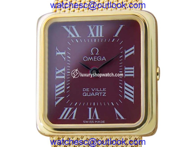 Omega Deville Accuset Luxury Swiss Made Gold Plated Dress 20mm Vintage Watch Omega
