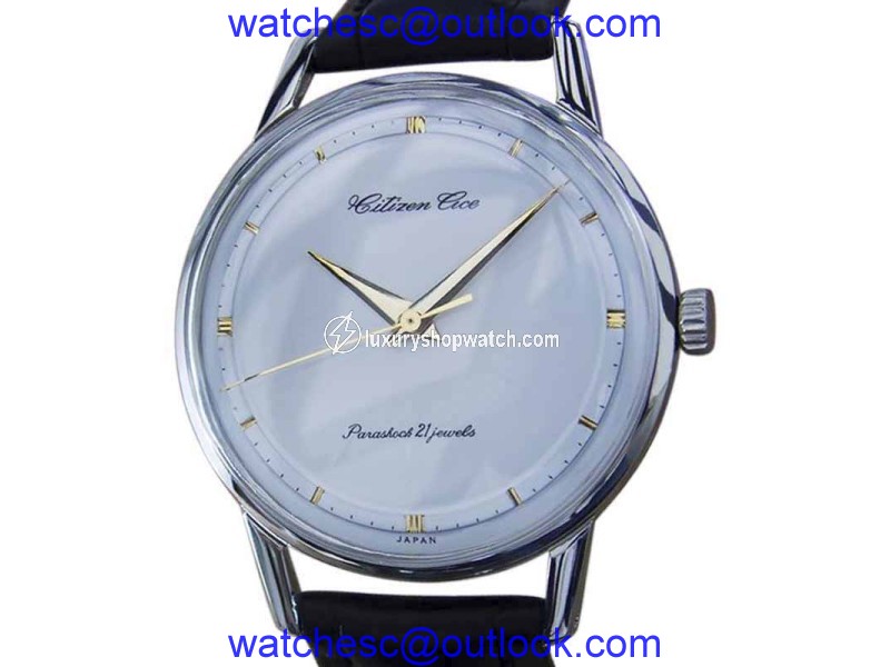 Citizen Ace Stainless Steel & Leather Manual 35mm Mens Watch Citizen