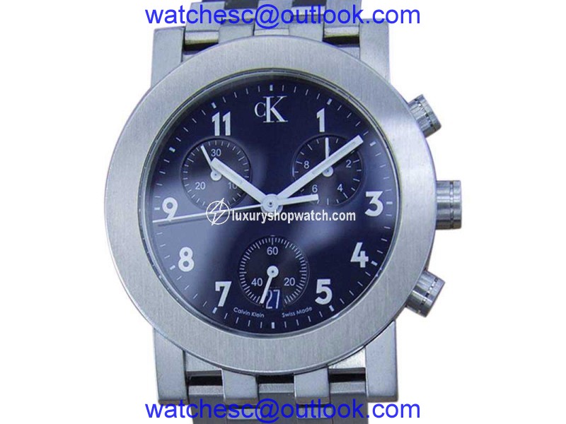 Calvin Klein Stainless Steel Blue Dial Quartz 33mm Mens Watch c2000 Calvin Klein
