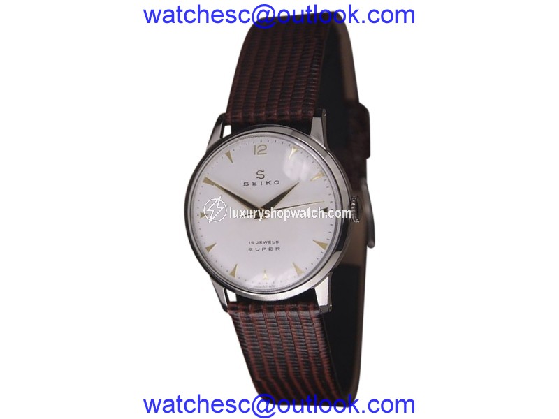 Seiko Super Stainless Steel Manual 33mm Mens Dress Watch 1960s Seiko